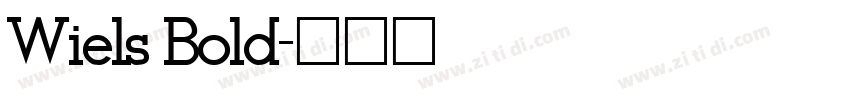 Wiels Bold字体转换